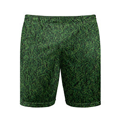 Мужские спортивные шорты Зеленая камуфляжная трава