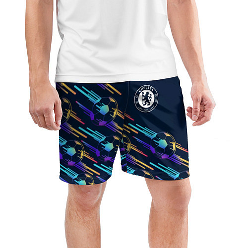Мужские спортивные шорты Chelsea градиентные мячи / 3D-принт – фото 3