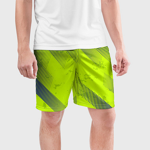 Мужские спортивные шорты Green sport style / 3D-принт – фото 3