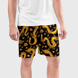 Шорты спортивные мужские Golden dragons, цвет: 3D-принт — фото 2