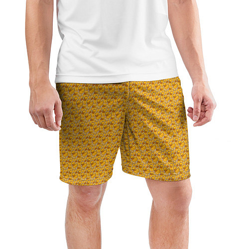 Мужские спортивные шорты Паттерн с утятами / 3D-принт – фото 3