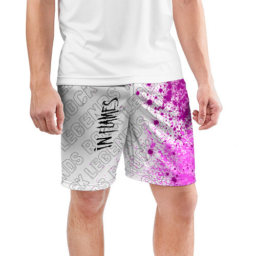 Мужские спортивные шорты In Flames rock legends: по-вертикали / 3D-принт – фото 3