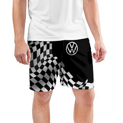Шорты спортивные мужские Volkswagen racing flag, цвет: 3D-принт — фото 2