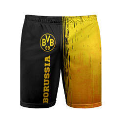 Шорты спортивные мужские Borussia - gold gradient: по-вертикали, цвет: 3D-принт