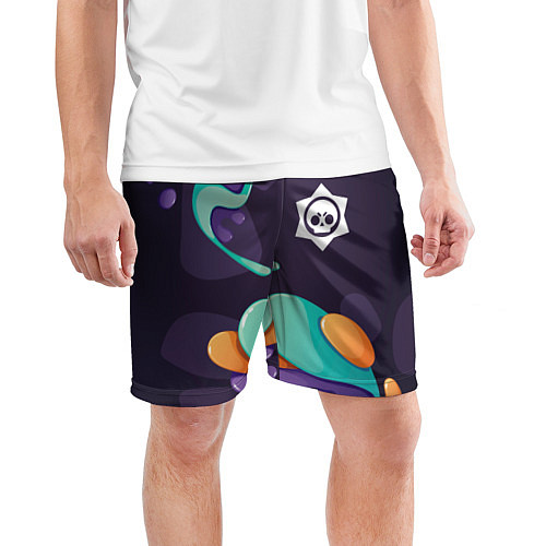 Мужские спортивные шорты Brawl Stars graffity splash / 3D-принт – фото 3