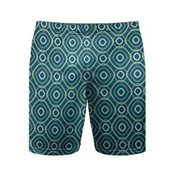 Шорты спортивные мужские Светло-зелёная текстура, цвет: 3D-принт