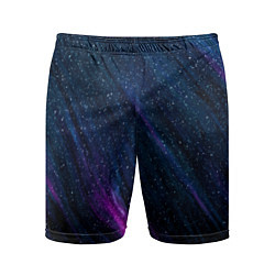 Мужские спортивные шорты Звёздное абстрактное фиолетовое небо