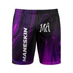 Шорты спортивные мужские Maneskin violet plasma, цвет: 3D-принт