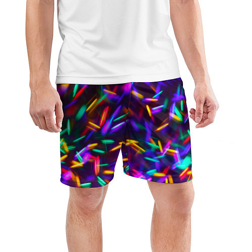 Мужские спортивные шорты Цветомузыка / 3D-принт – фото 3