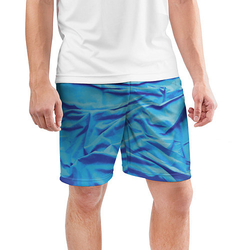 Мужские спортивные шорты Мятая ткань - fashion - wave / 3D-принт – фото 3