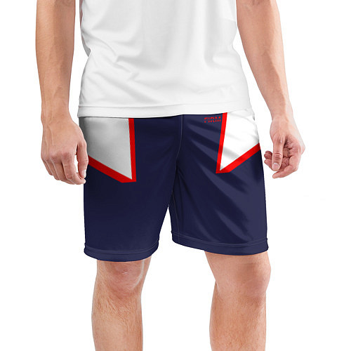 Мужские спортивные шорты FIRM с белыми плечами / 3D-принт – фото 3