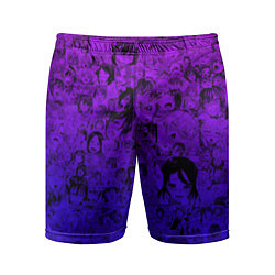 Шорты спортивные мужские Ахегао яркий градиент, цвет: 3D-принт