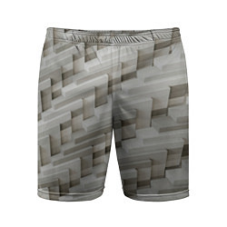 Шорты спортивные мужские Множество геометрических блоков, цвет: 3D-принт