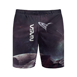 Мужские спортивные шорты Космический пейзаж - Saturn - Nasa