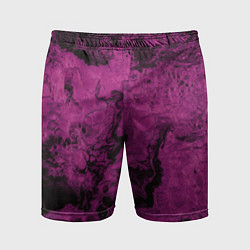 Мужские спортивные шорты Тёмно-розовые краски во тьме