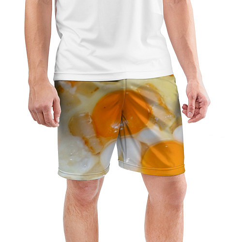 Мужские спортивные шорты Яичница с салом / 3D-принт – фото 3