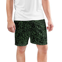 Шорты спортивные мужские Черный и зеленый камуфляжный, цвет: 3D-принт — фото 2