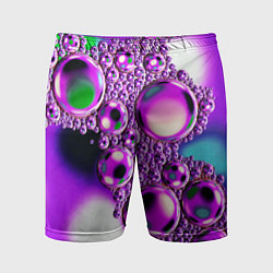 Шорты спортивные мужские Фиолетовые пузыри, цвет: 3D-принт