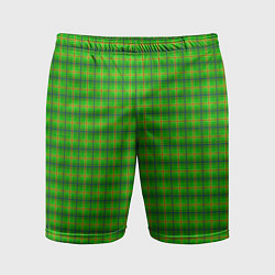 Мужские спортивные шорты Шотландка зеленая крупная