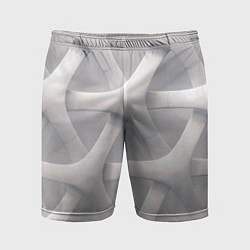 Мужские спортивные шорты Оптическая иллюзия на сером фоне