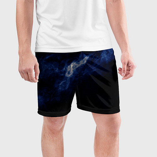 Мужские спортивные шорты Синее пламя / 3D-принт – фото 3