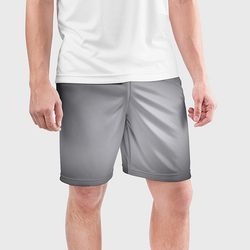 Мужские спортивные шорты Серебристый градиент / 3D-принт – фото 3