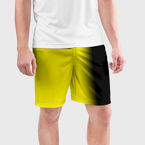 Мужские спортивные шорты И черный и желтый / 3D-принт – фото 3