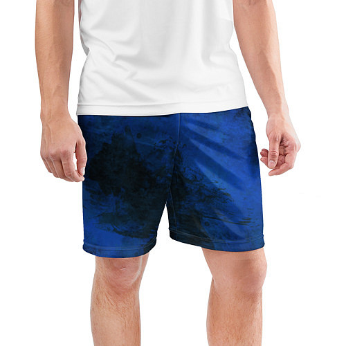 Мужские спортивные шорты Синий дым / 3D-принт – фото 3