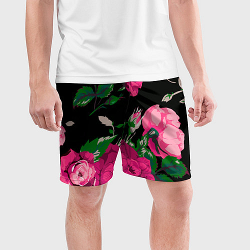 Мужские спортивные шорты Шипы и розы / 3D-принт – фото 3