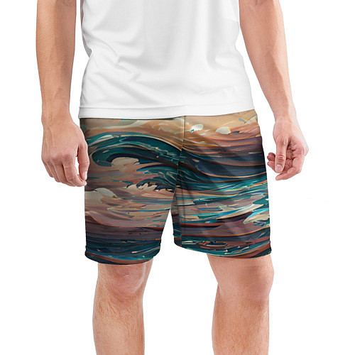 Мужские спортивные шорты Необъятный океан / 3D-принт – фото 3