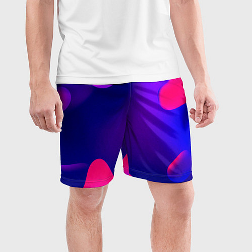 Мужские спортивные шорты Жидкий неон / 3D-принт – фото 3
