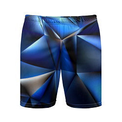 Мужские спортивные шорты Polygon blue abstract