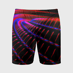Шорты спортивные мужские Geometry neon texture, цвет: 3D-принт