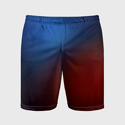 Шорты спортивные мужские Красно синий градиент, цвет: 3D-принт