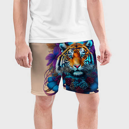 Мужские спортивные шорты Tiger tattoo - irezumi - art / 3D-принт – фото 3