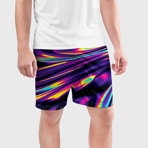 Мужские спортивные шорты Glitch colors / 3D-принт – фото 3