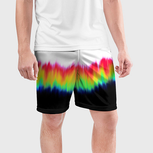 Мужские спортивные шорты Северное сияние - тай-дай / 3D-принт – фото 3