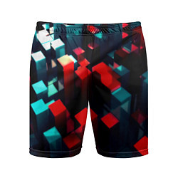 Шорты спортивные мужские Digital abstract cube, цвет: 3D-принт
