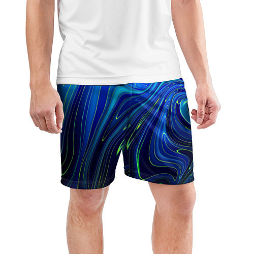 Мужские спортивные шорты Blurred colors / 3D-принт – фото 3