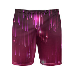 Мужские спортивные шорты Светящиеся розовые линии