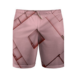 Мужские спортивные шорты Розовые абстрактные перемешанные фигуры