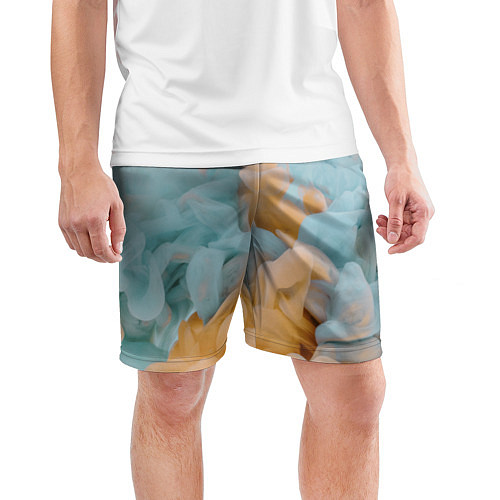 Мужские спортивные шорты Двухцветный дым / 3D-принт – фото 3