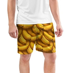 Шорты спортивные мужские Сочная текстура из бананов, цвет: 3D-принт — фото 2