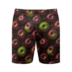 Шорты спортивные мужские Сочная текстура из яблок, цвет: 3D-принт
