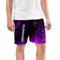 Шорты спортивные мужские Megadeth violet plasma, цвет: 3D-принт — фото 2