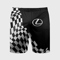 Шорты спортивные мужские Lexus racing flag, цвет: 3D-принт