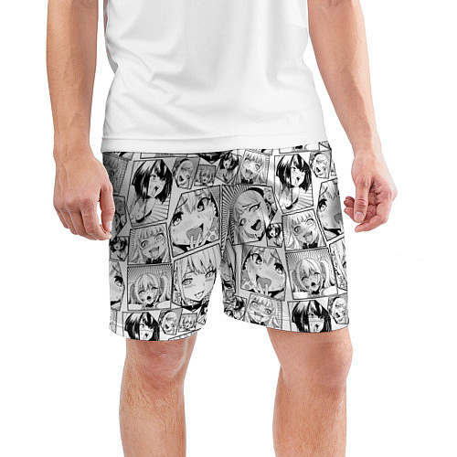 Мужские спортивные шорты Anime hentai ahegao / 3D-принт – фото 3