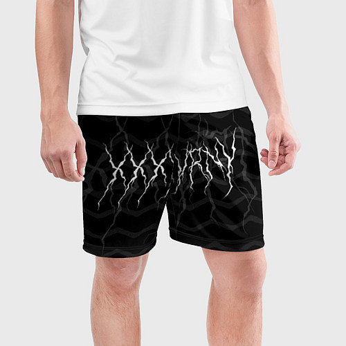 Мужские спортивные шорты Испорченный Текст / 3D-принт – фото 3