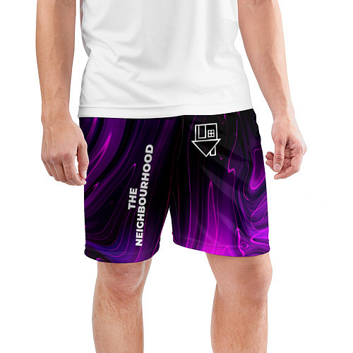 Мужские спортивные шорты The Neighbourhood violet plasma / 3D-принт – фото 3