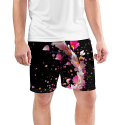 Шорты спортивные мужские Вихрь розовых лепестков, цвет: 3D-принт — фото 2